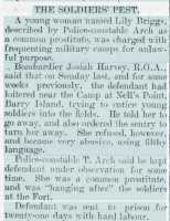 Report of the court appearance and sentence of Lily Briggs, ‘a common prostitute’. Barry Dock News 9th July 1915.rnrn
